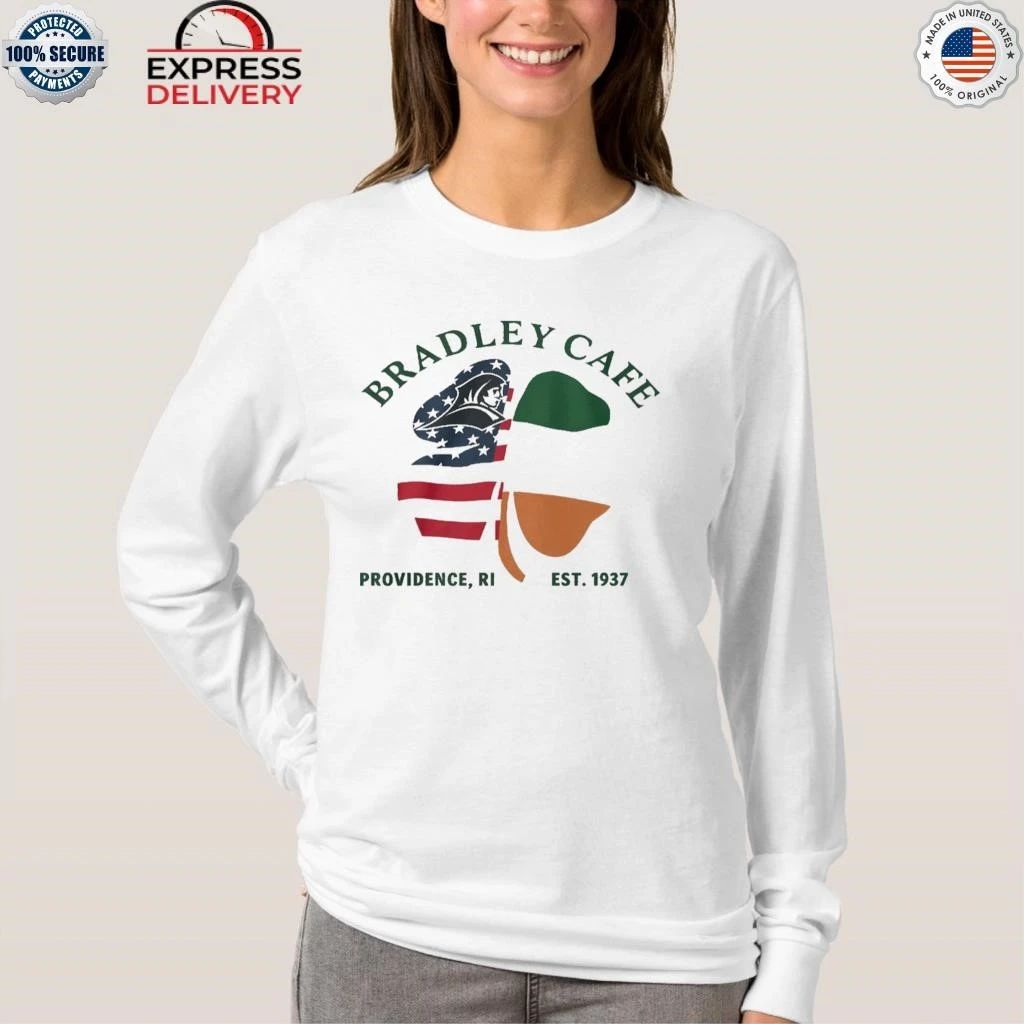 Bradley Cafe Providence Ri Est 1937 Shamrock Usa Ireland Flag Shirt