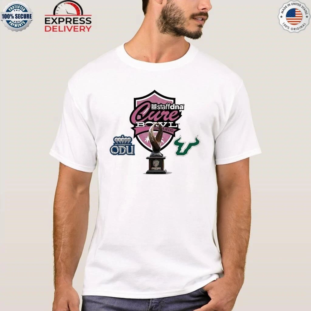 Staffdna Cure Bowl 2025 Matchup Old Dominion Monarchs Vs South Florida Bulls On December 17 2025 Shirt