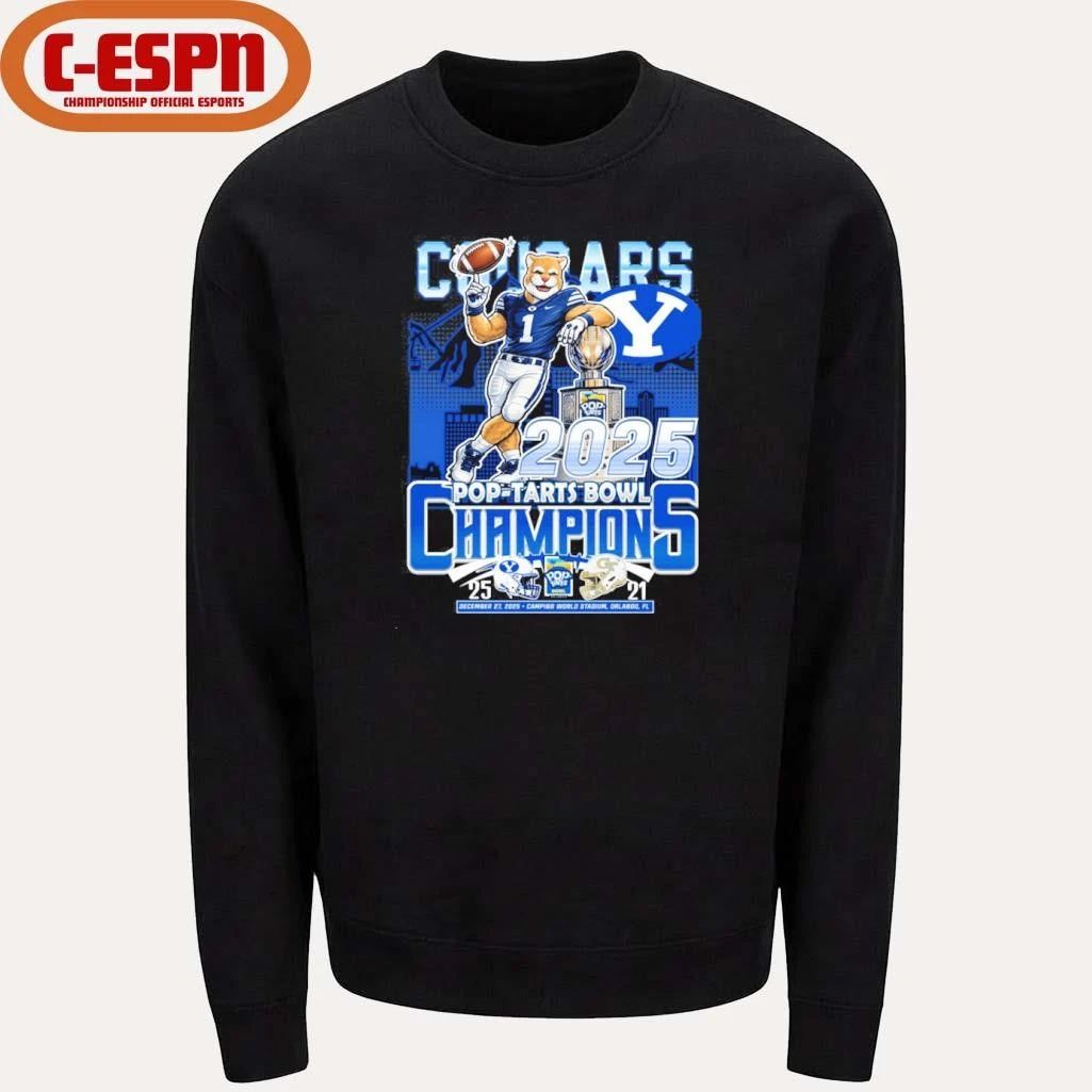 BYU Cougars Mascot 2025 Pop-Tarts Bowl Champions Shirt