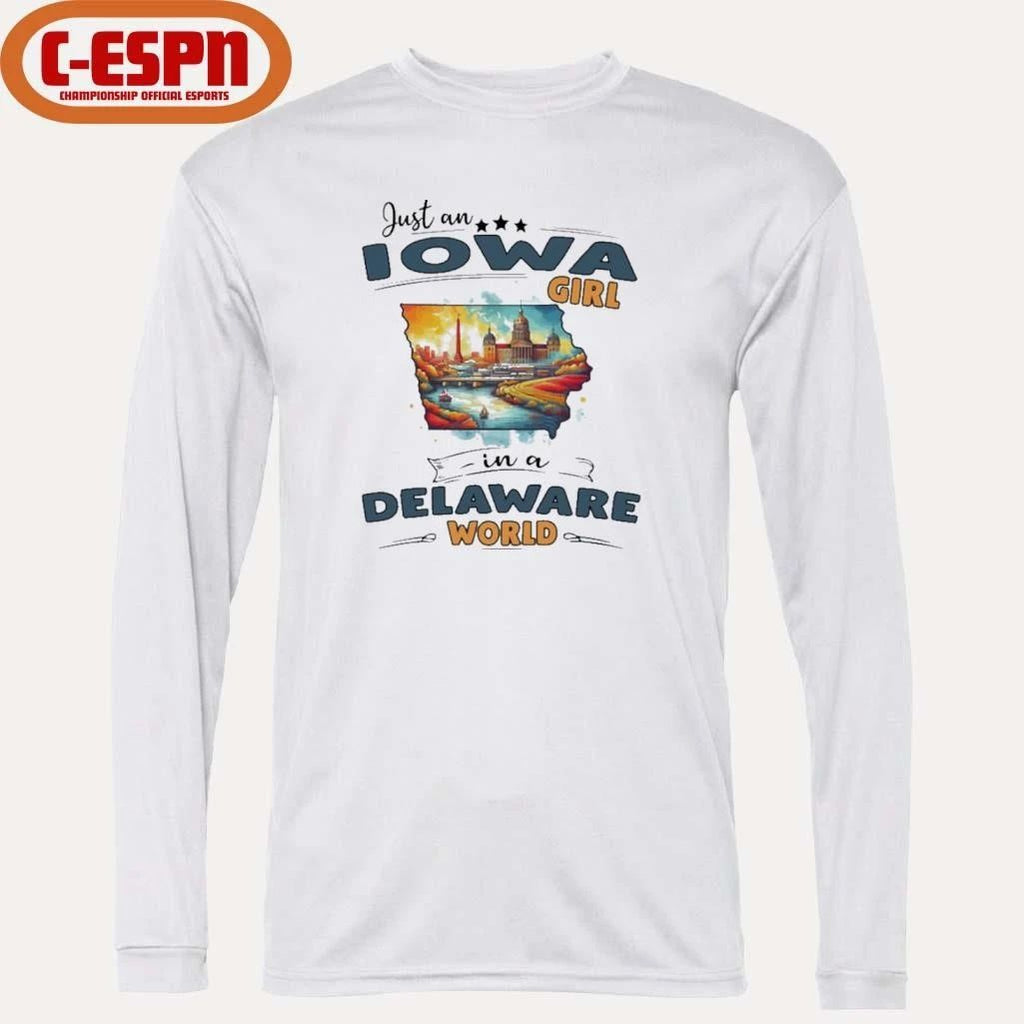 Just An Iowa Girl In A Delaware World Retro Shirt