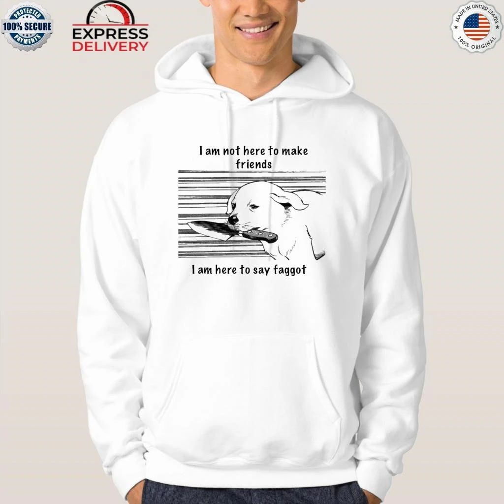 I Am Not Here To Make Friends I Am Here To Say Faggot Shirt