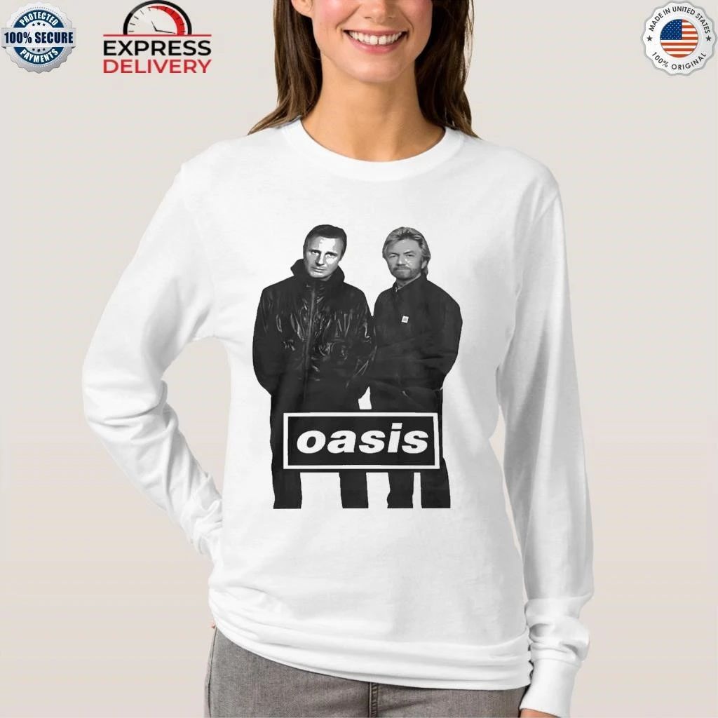 Liam Neeson And Noel Edmonds Oasis Shirt