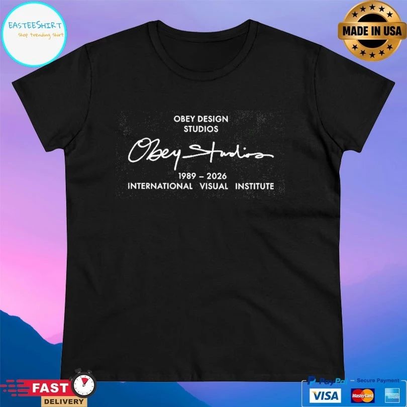 Obey Design Studios Obey Studios 1989-2026 International Visual Institute T-shirt