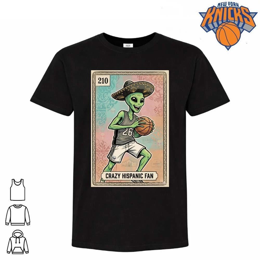 Green Alien Crazy Hispanic Fan San Antonio Basketball Jersey 26 Sombrero NBA Finals 2026 Shirt