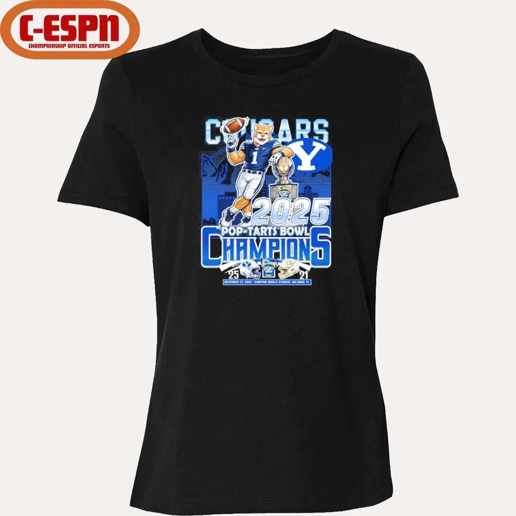 BYU Cougars Mascot 2025 Pop-Tarts Bowl Champions Shirt