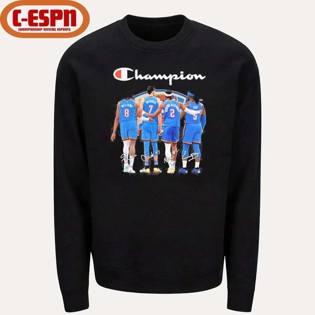 Champion OKC Thunder Williams, Holmgren, Gilgeous-Alexander And Dort Shirt