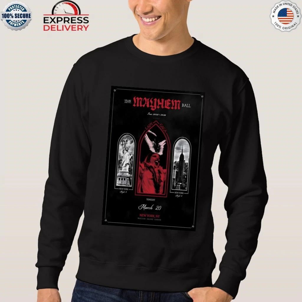 Lady Gaga Mar 20 2026 Madison Square Garden In NYC Shirt