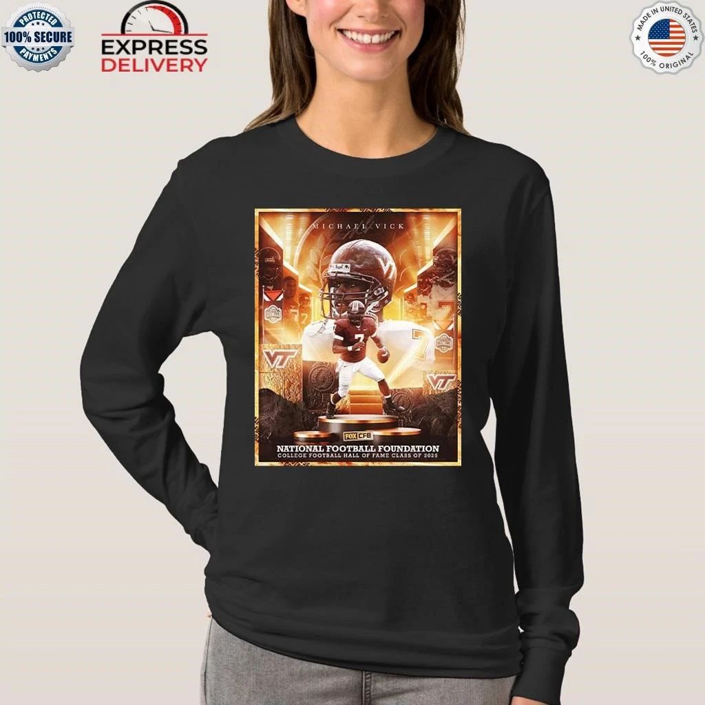 Michael Vick Being Inducted Into The 2025 College Football Hall Of Fame Shirt