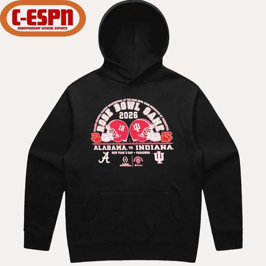 Indiana Football 2026 Rose Bowl Head to Head Vs Alabama Shirt