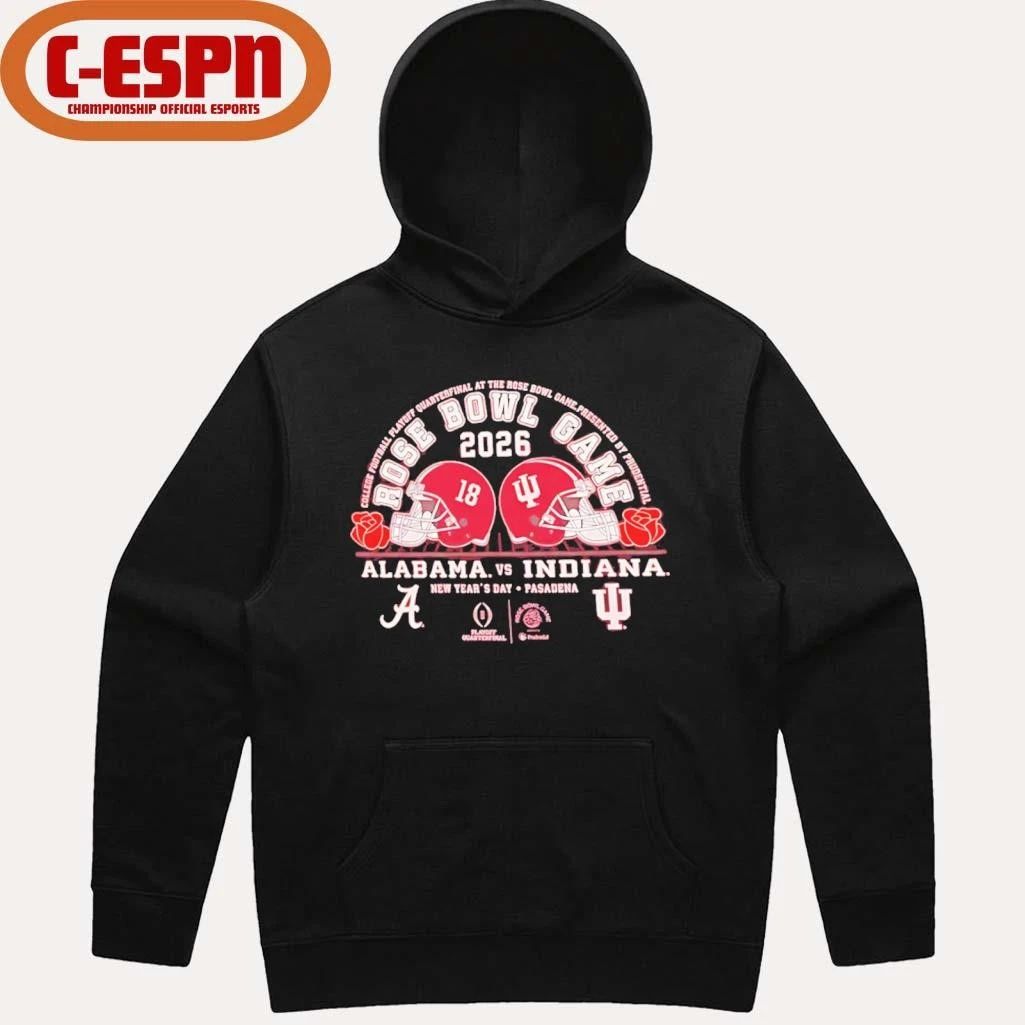 Indiana Football 2026 Rose Bowl Head to Head Vs Alabama Shirt