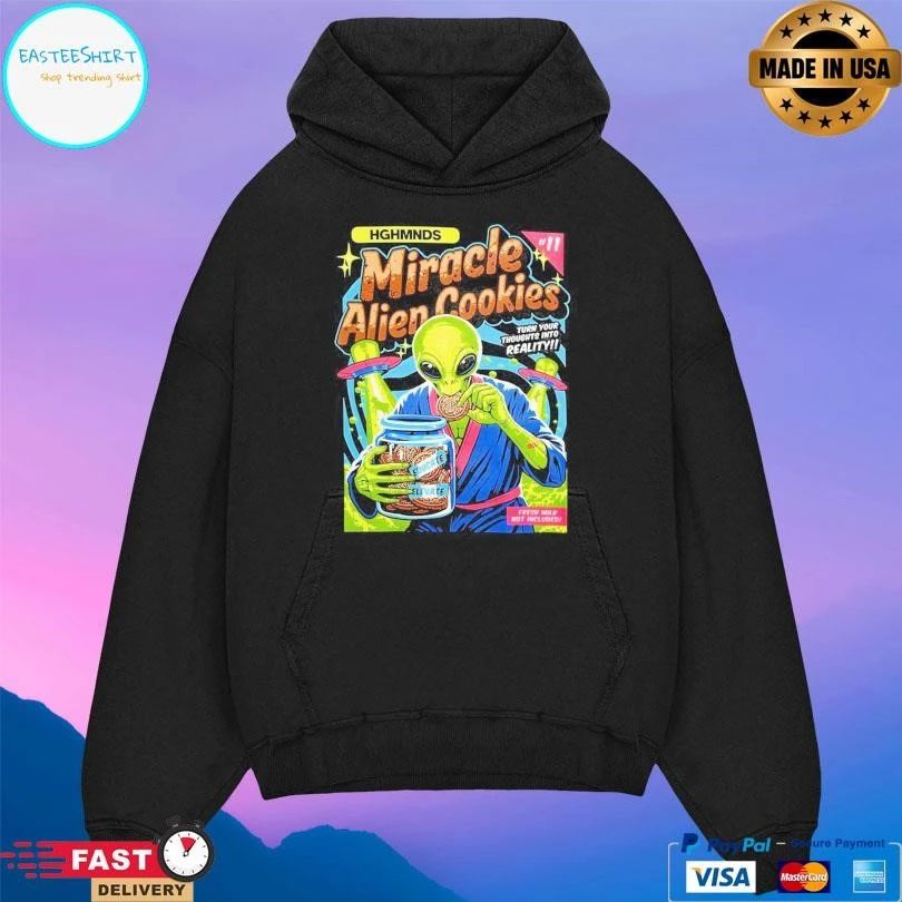 Miracle Alien Cookies Turn Your Thoughts Into Reality Snacks T-shirts