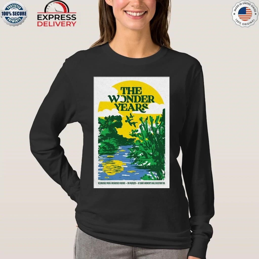 The Wonder Years Detroit MI On Apr 3 2026 Tour Shirt
