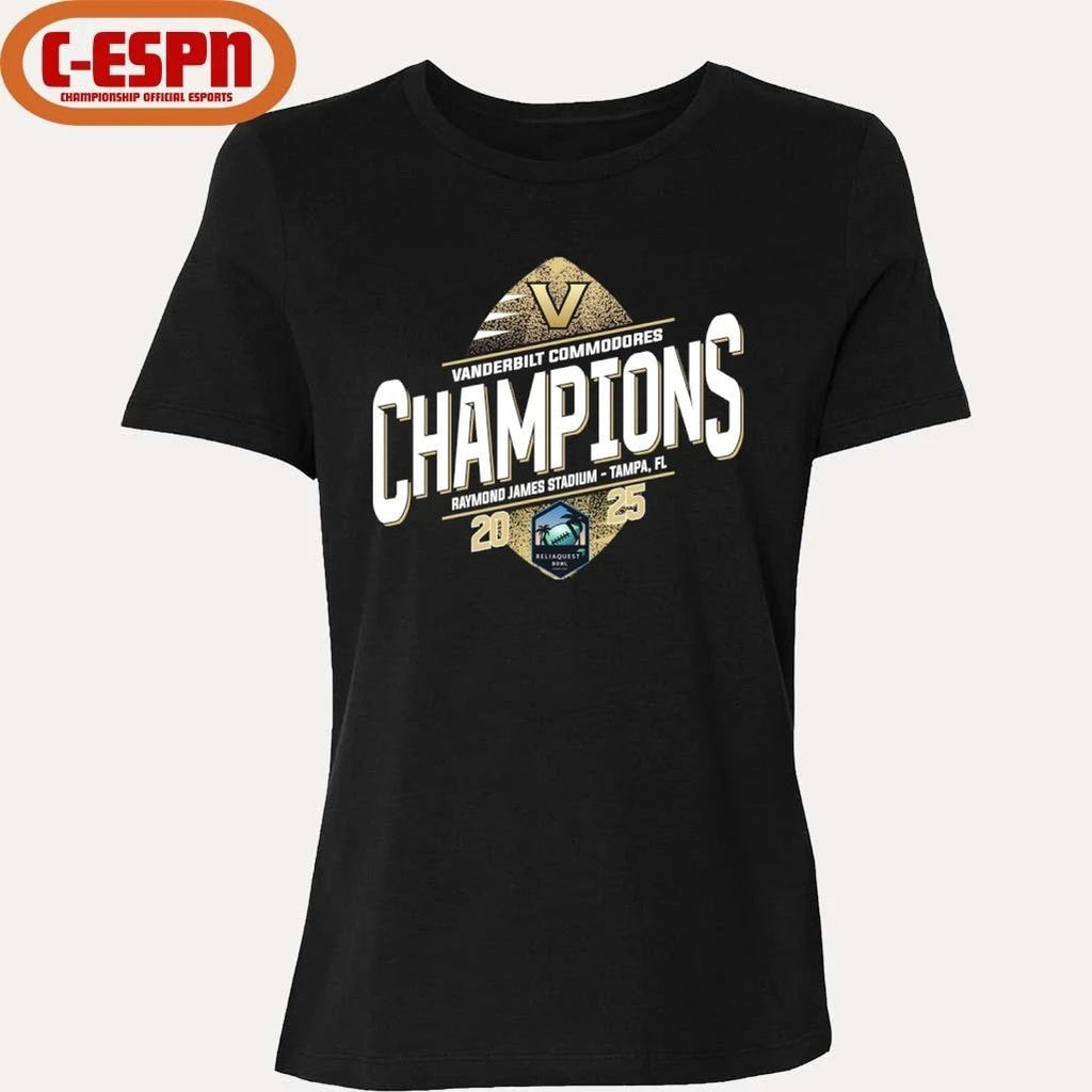 Vanderbilt Commodores Reliaquest Bowl Champions T-Shirt