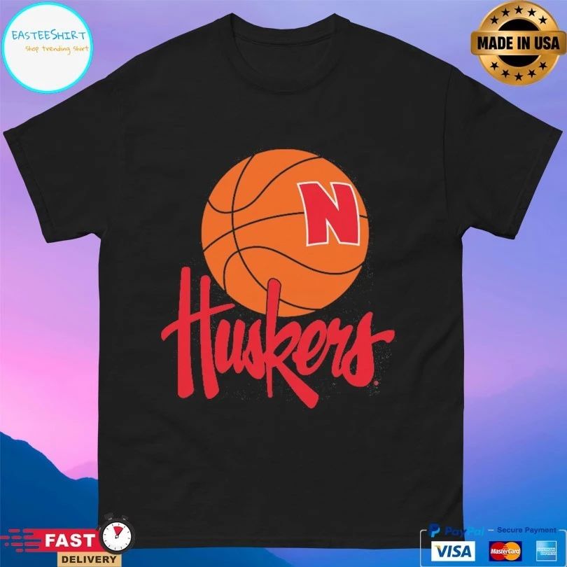 Nebraska Cornhuskers 1990s Basketball Logo T-shirts