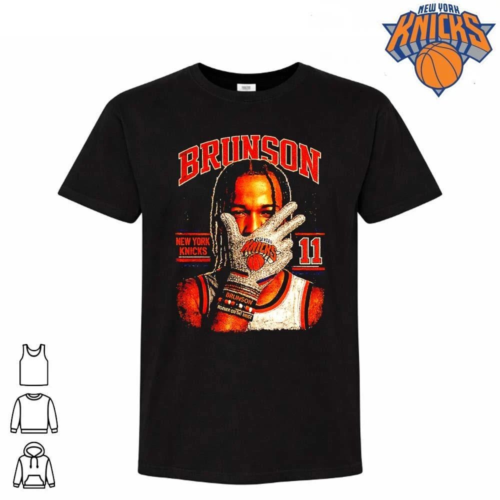Jalen Brunson Three Point Celebration New York Knicks Vintage Graphic Number 11 NBA Finals 2026 Shirt