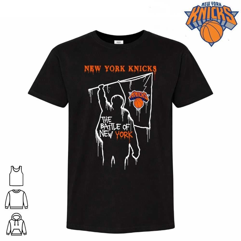 New York Knicks The Battle of New York Flag Graphic Silhouette Shirt
