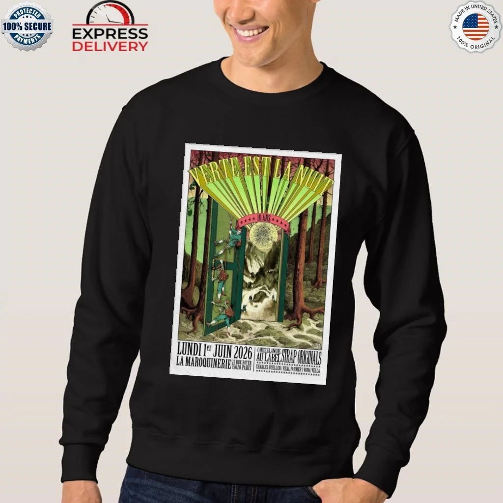 Verte Est La Nuit Paris France June 1 2026 Shirt