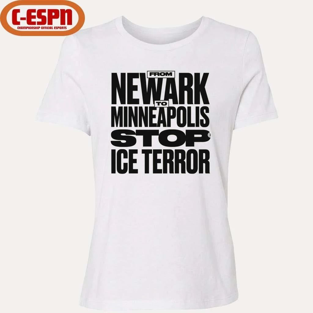 From Newark To Minneapolis Stop Ice Terror T-Shirt