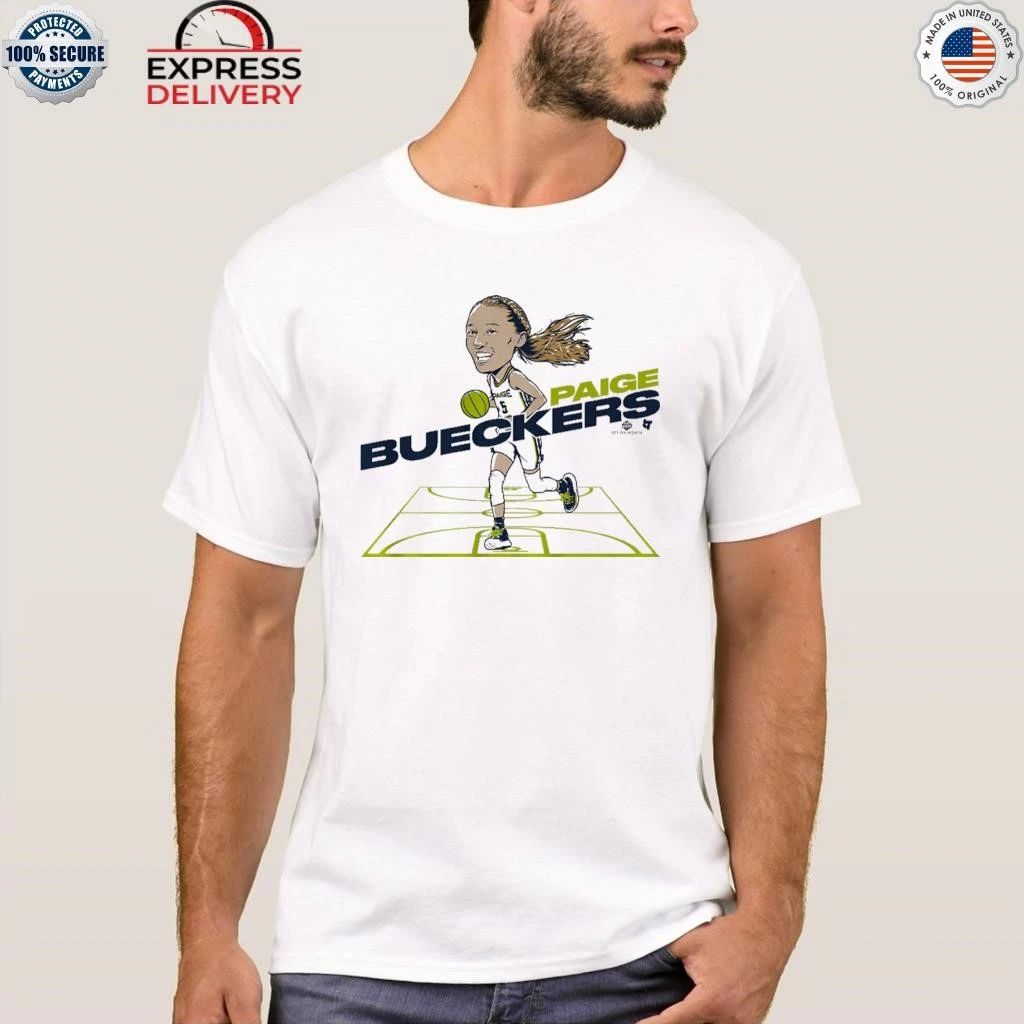 Paige Bueckers Dallas Caricature Shirt