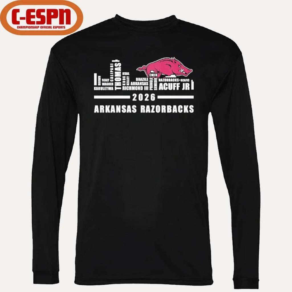 Arkansas Basketball Skyline Player Names 2026 Shirt