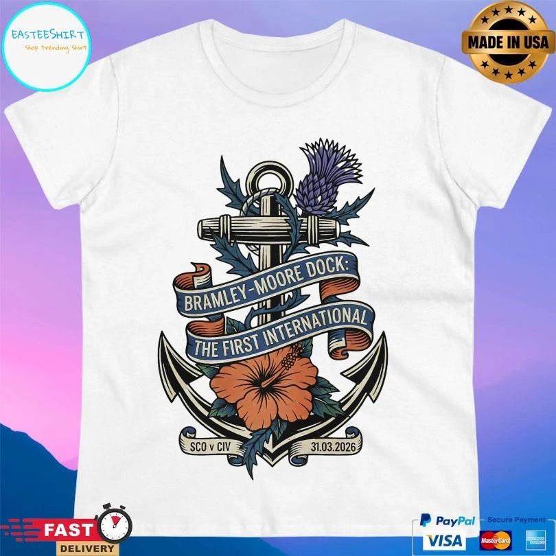Bramley Moore Dock The First International Sco V Civ 31 03 2026 T-shirts