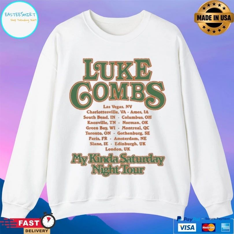 Luke Combs My Kinda Saturday Night Tour 2026 T-shirt