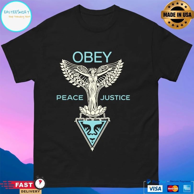 Nouveau Angel Obey Peace Justice T-shirt