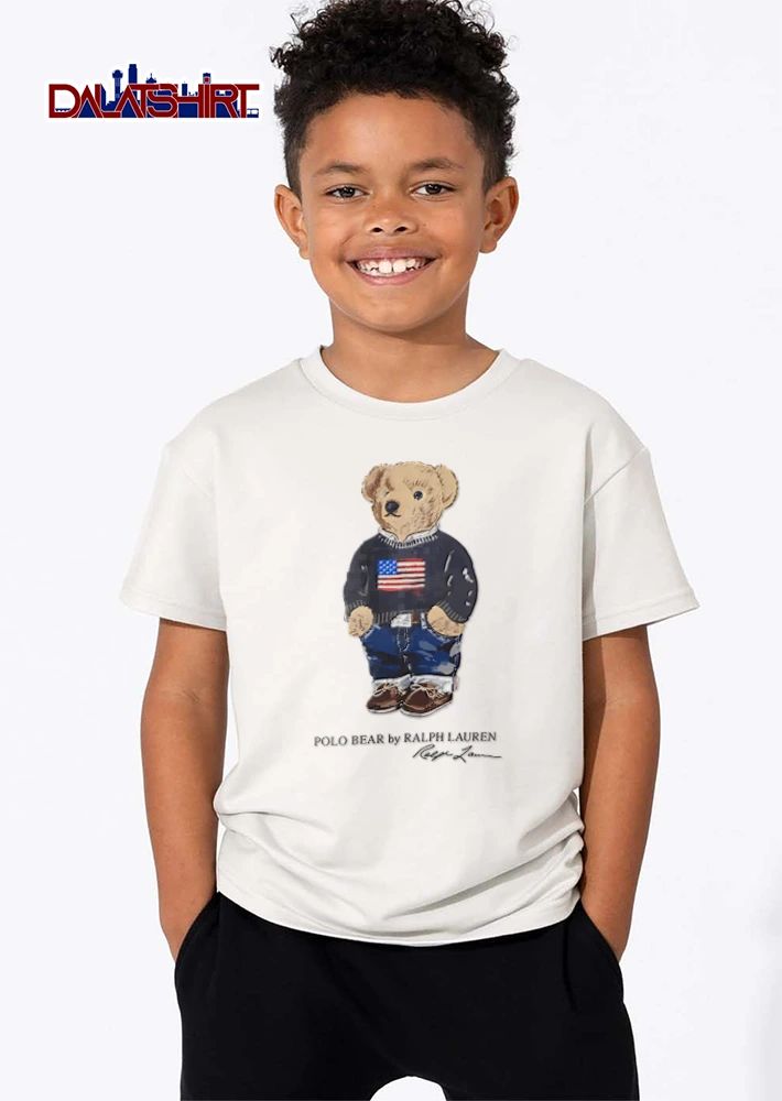 Polo Bear By Ralph Lauren Teddy American Flag Sweater Jeans shirt