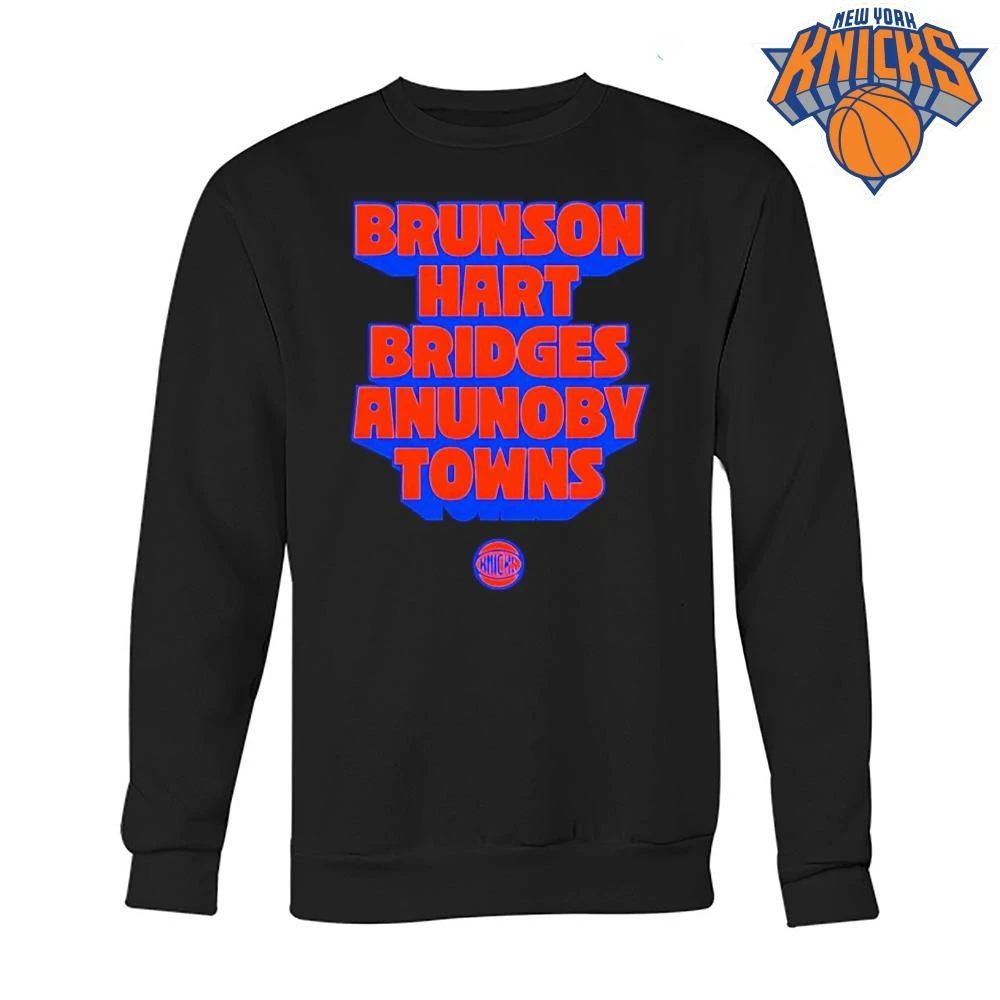 Brunson Hart Bridges Anunoby Towns New York Knicks Basketball Roster 2026 Shirt