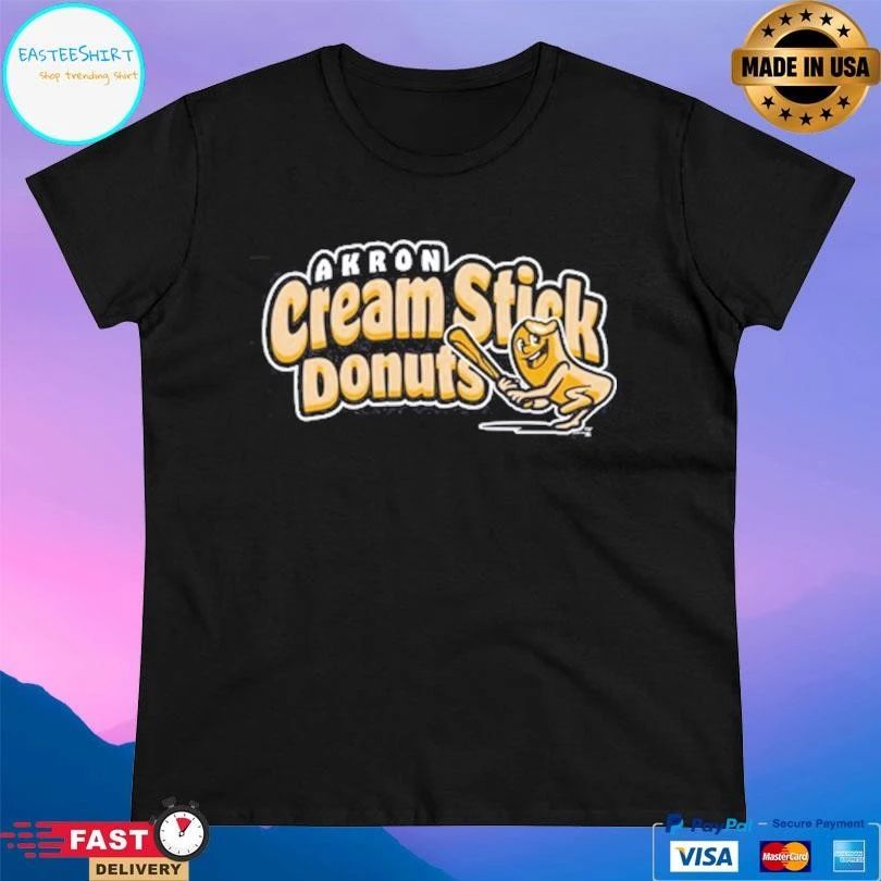 Akron Cream Stick Donuts Baseball T-shirts
