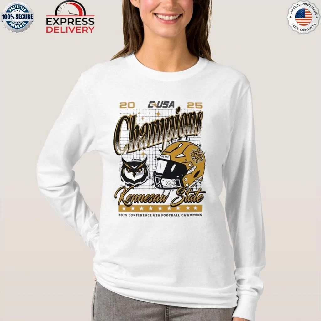 Congrats Kennesaw State Owls Official 2025 Champions Conference USA Football Shirt