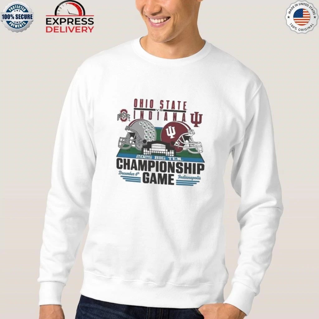 Buckeyes Vs Hoosiers 2025 Big Ten Championship Game Helmet December 6th Indianapolis Shirt