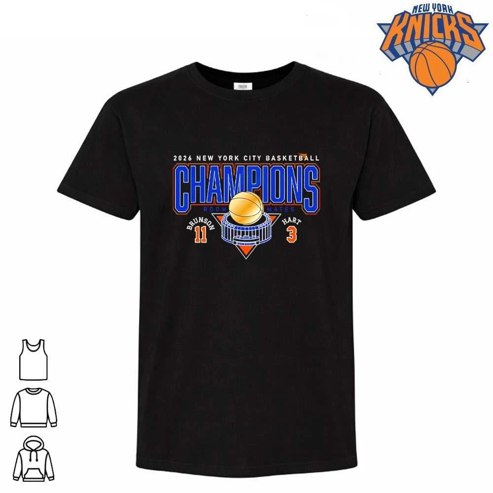 New York Knicks Champions NBA 2026 Jalen Brunson Josh Hart Roommates Basketball Shirt