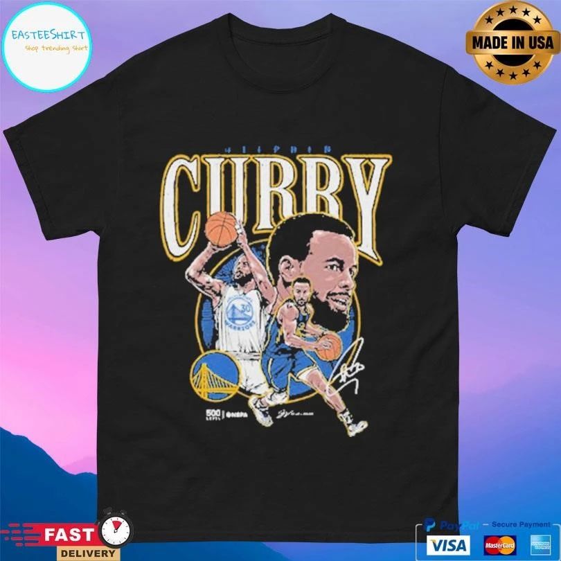 Steph Curry Golden State Warriors Trio Basketball Signature T-shirts