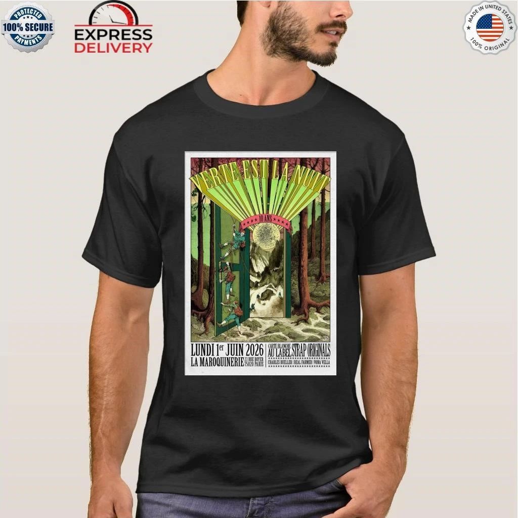 Verte Est La Nuit Paris France June 1 2026 Shirt