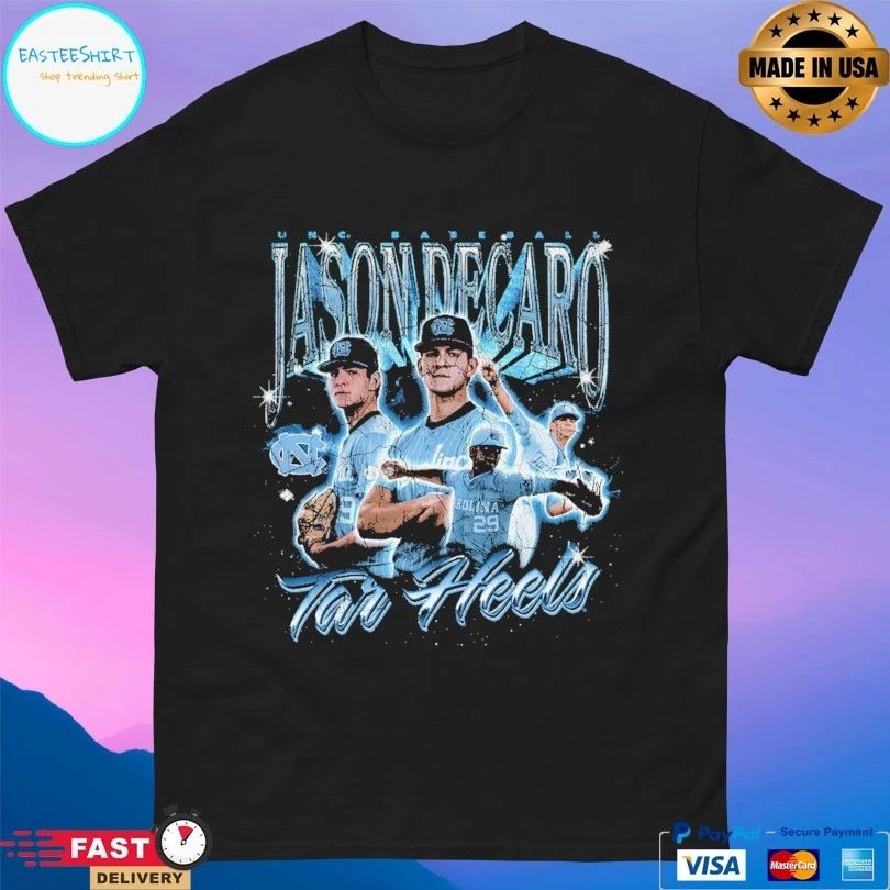 Unc Baseball Jason Decaro Tar Heels T-shirt