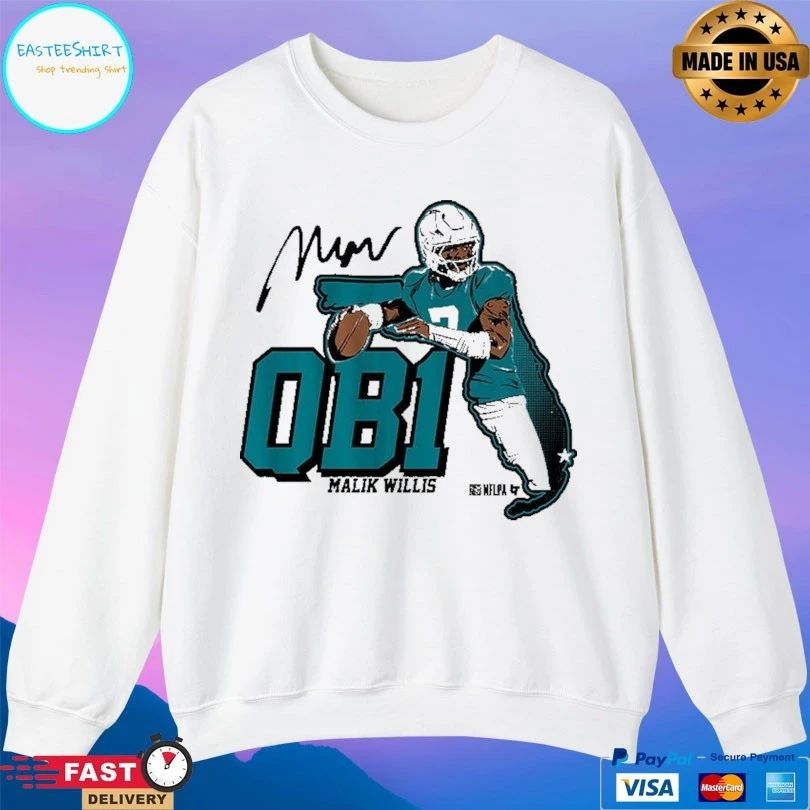 Miami Dolphins Malik Willis Miami QB1 T-shirts