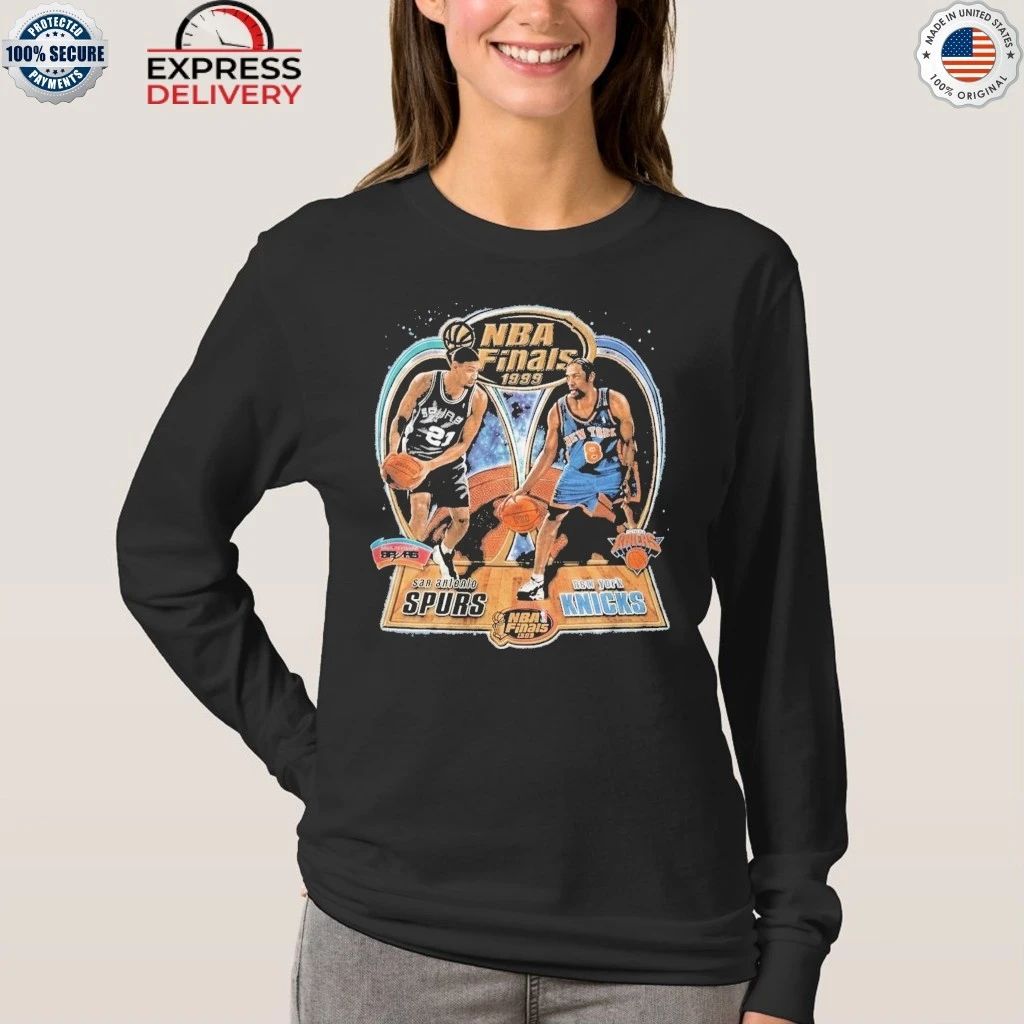 Karl Anthony Towns Tim Duncan Latrell Sprewell Spurs x Knicks Finals 1999 Shirt
