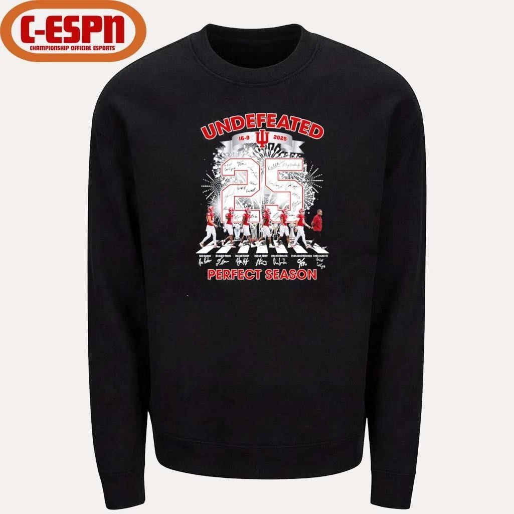 IU Football Abbey Road Undefeated 16-0 Perfect Season Shirt