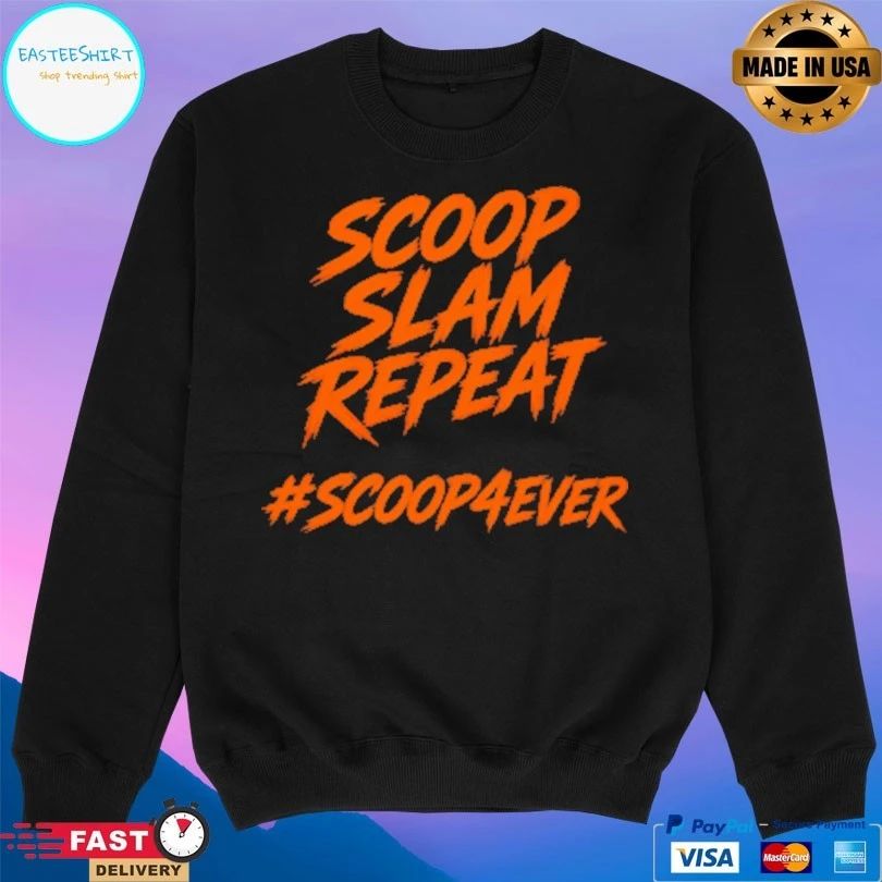 Tommy Test Orange Scoop Slam Repeat Scoop 4Ever T-shirt