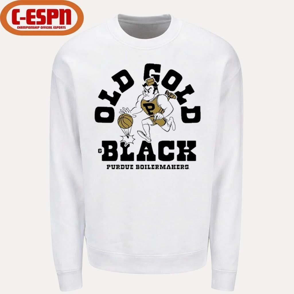 Purdue Boilermakers Basketball Old Gold and Black mascot shirt