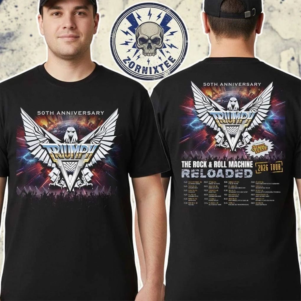 Triumph Band 50th Anniversary The Rock And Roll Machine Reloaded 2026 Tour Dates Shirt