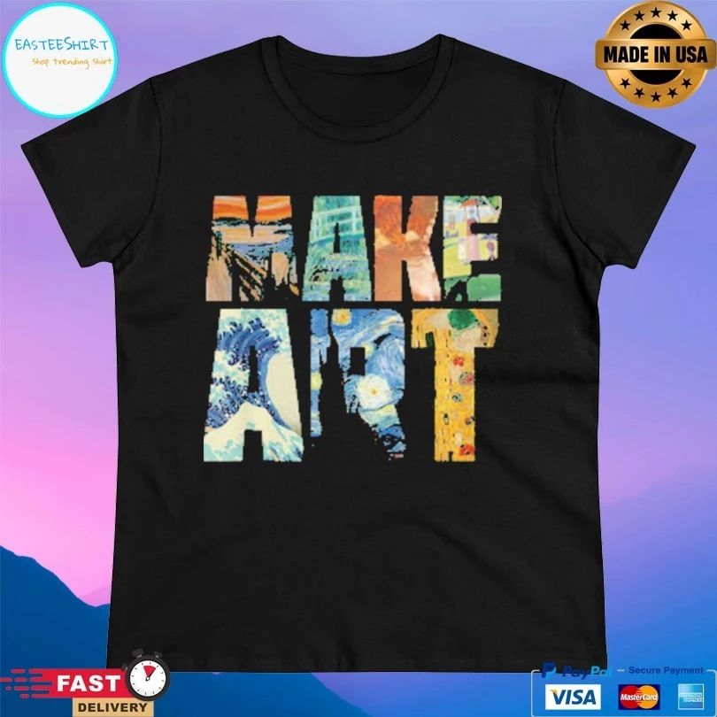 Make Art Famous Masterpieces Collage Graphic T-shirt