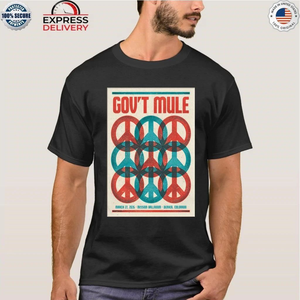 Gov’t Mule Denver CO 3 27 2026 Tour Shirt