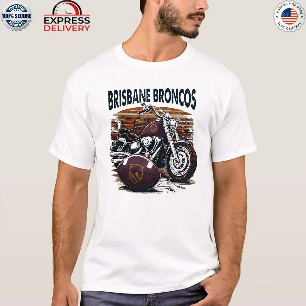 Brisbane Broncos Mix Motorcycle Cool Design Shirt