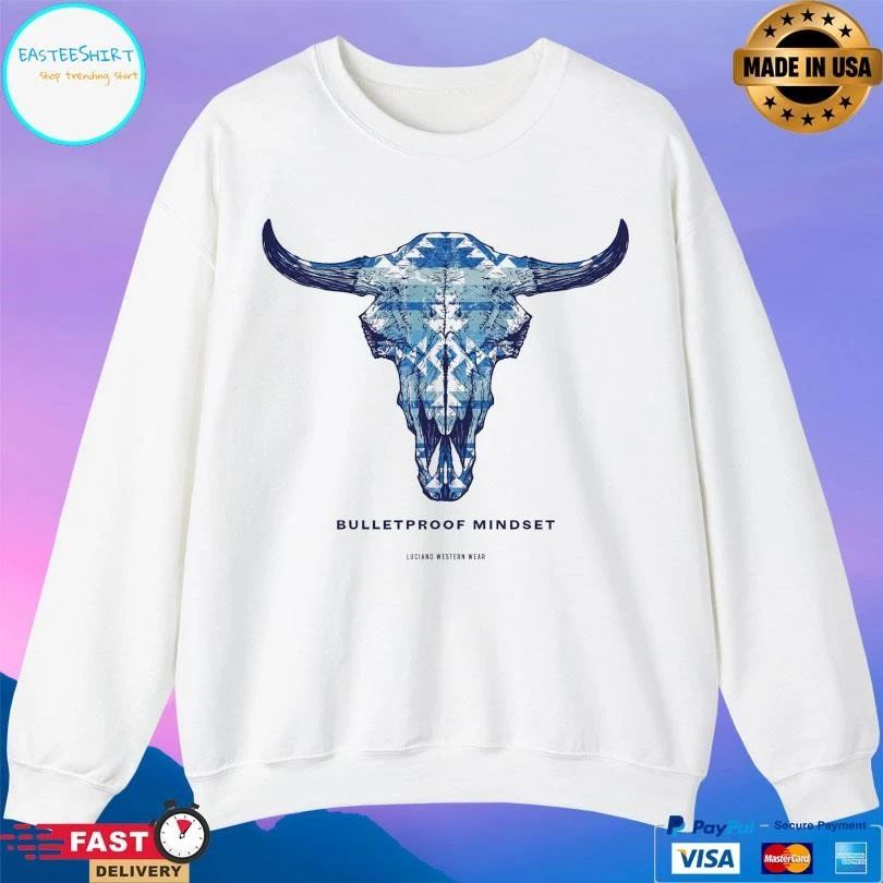 Bulletproof Mindset Luciano Western Wear Aztec Skull T-shirts