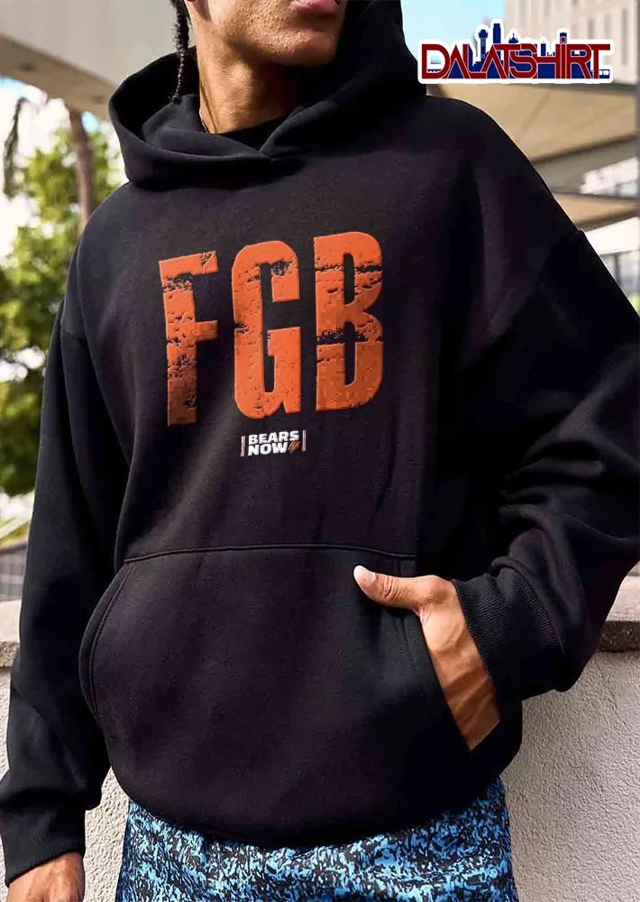 Bears Now Fgb Orange Distressed Monogram Block Typography shirt