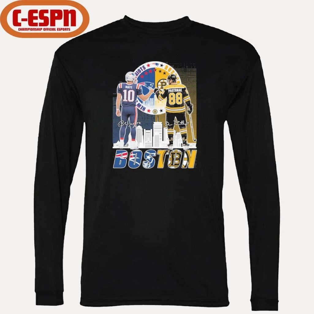 Boston Sports Teams Drake Maye And David Pastrnak Shirt