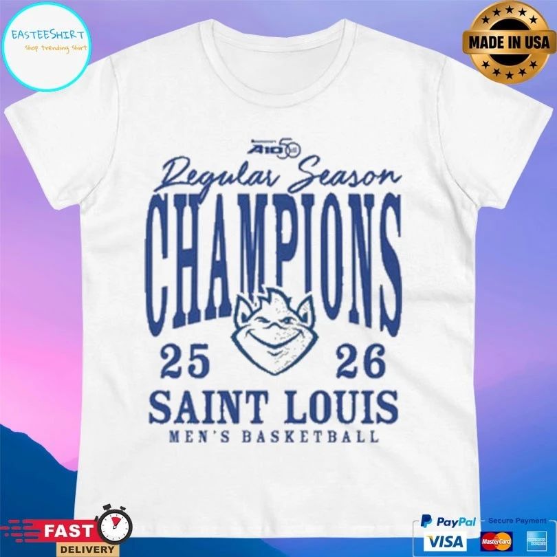 Saint Louis Men’s Basketball Atlantic 10 Regular Season Champions 25-26 T-shirts