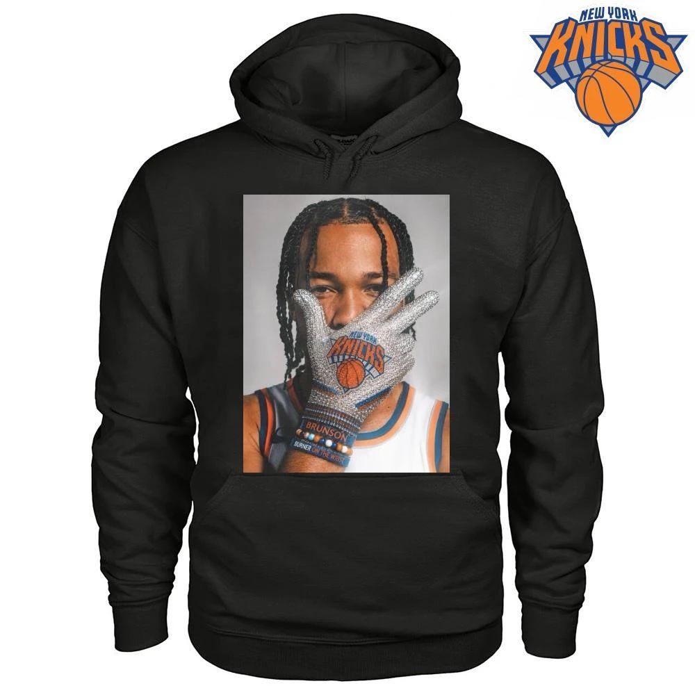 Jalen Brunson Bling Diamond Glove New York Knicks NBA Finals 2026 Shirt